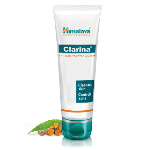 Anti-Acne Clarina Face Wash Gel, Himalaya, 60ml