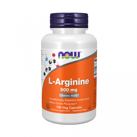 L-arginīns, NOW, 100 kapsulas