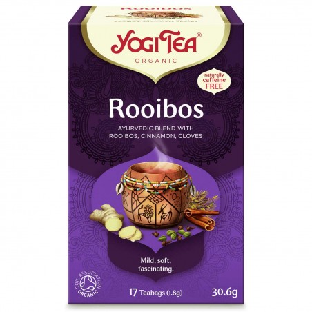Ājurvēdas tēja Rooibos, Yogi Tea, 17 paciņas