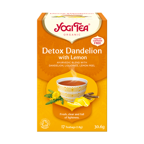 Pieneņu tēja ar citronu Detox With Lemon, Yogi Tea, 17 maisiņi