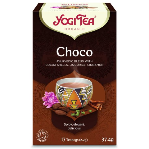 Šokoladinė  prieskoninė ajurvedinė arbata "Choco" , ekologiška, Yogi Tea, 17 pakelių