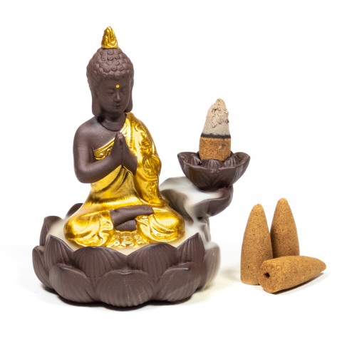 Atbulinio smilkimo "krioklio efekto" (backflow) laikiklis Buddha