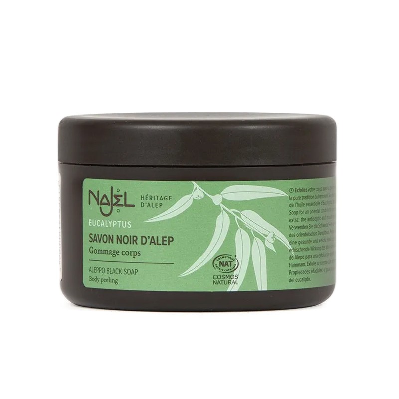 Black soap - body scrub with eucalyptus Allepo, Njel, 180g