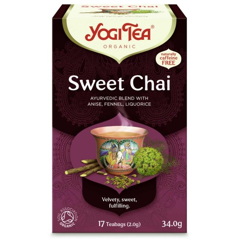 Zāļu tēja Sweet Chai, Yogi Tea, organiska, 17 maisiņi