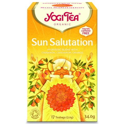 Zāļu tēja Sun Salutation, Yogi Tea, organiska, 17 maisiņi