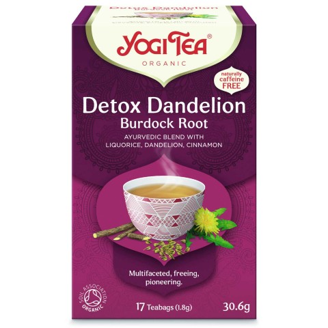 Zāļu ajūrvēdas tēja Detox, Yogi Tea, 17 maisiņi