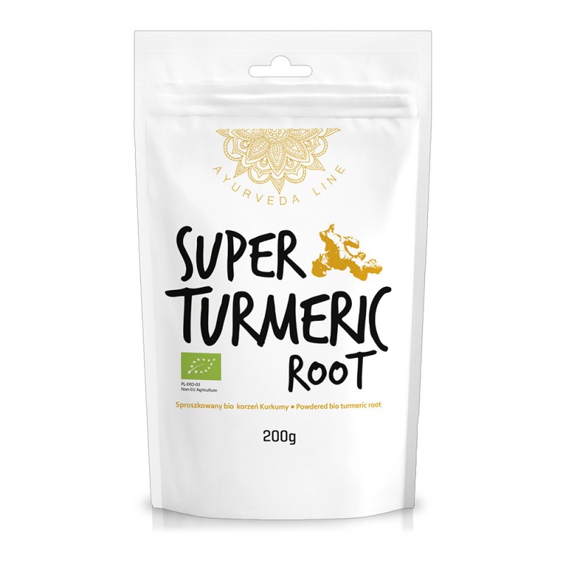 Turmeric root powder Super Turmeric Root, organic, Ayurveda Line, 200g Turmeric root powder Super Turmeric Root, organic, Ayurveda Line, 200g