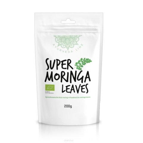 Moringa lapu pulveris Super Moringa Leaves, organisks, Ayurveda Line, 200 g