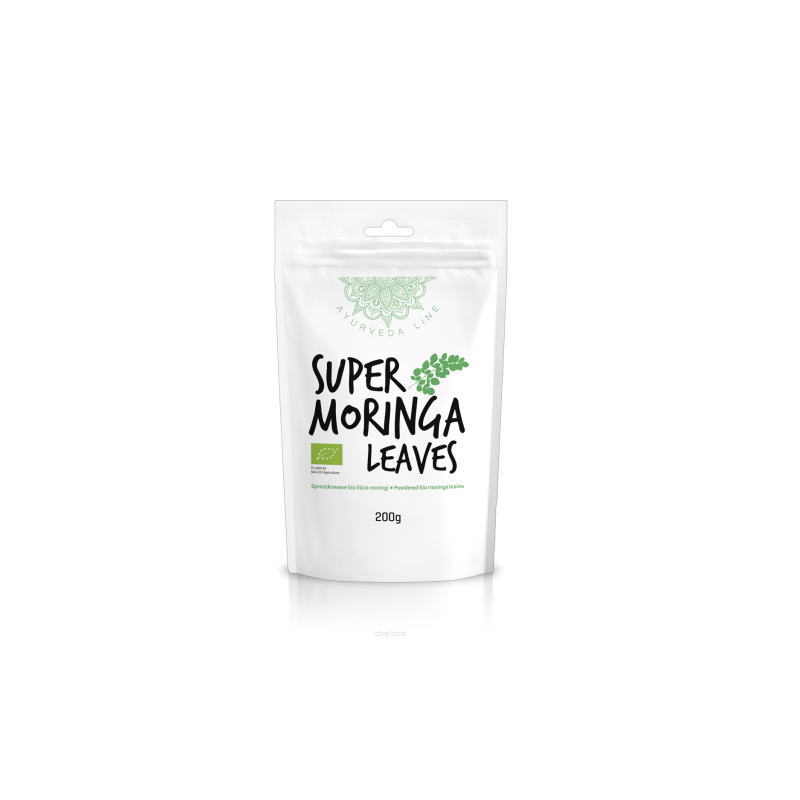 Moringa lapu pulveris Super Moringa Leaves, organisks, Ayurveda Line, 200 g Moringa lapu pulveris Super Moringa Leaves, organisks, Ayurveda Line, 200 g