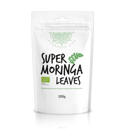 Moringa lapu pulveris Super Moringa Leaves, organisks, Ayurveda Line, 200 g