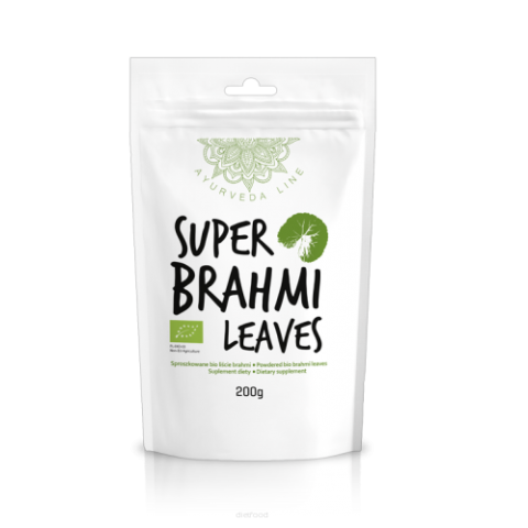 Bacopa monnieri lapu pulveris Super Brahmi Leaves, organisks, Ayurveda Line, 200 g