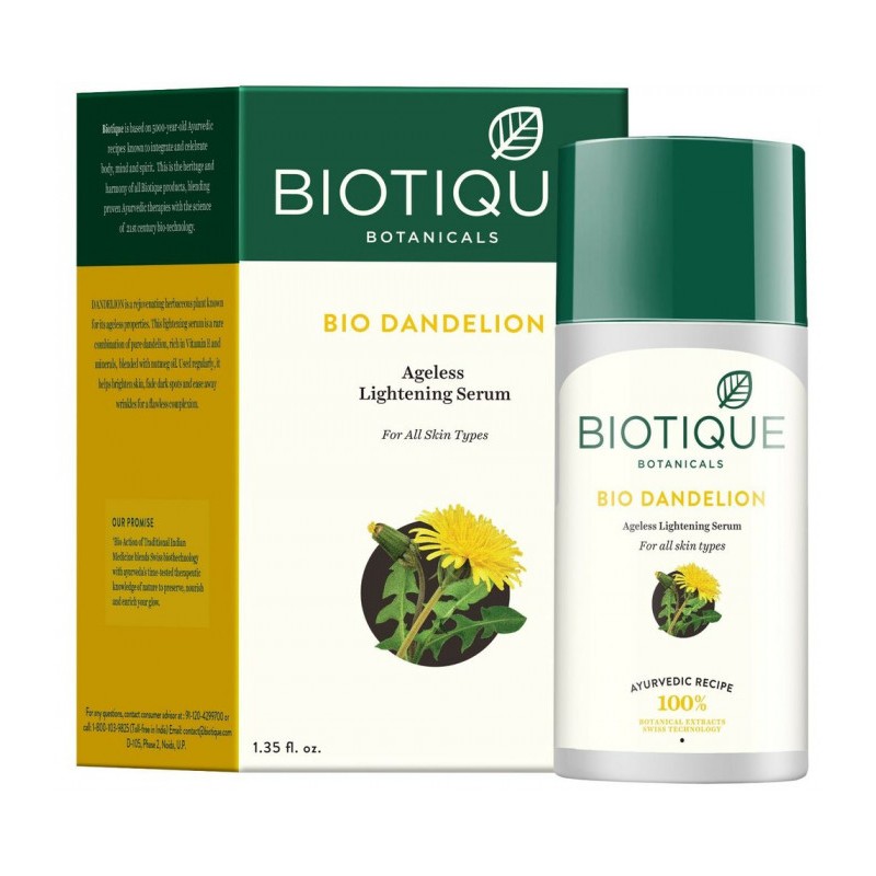 Skaistinamasis serumas su kiaulpienių ekstraktu Dandelion BIO, Biotique, 40ml