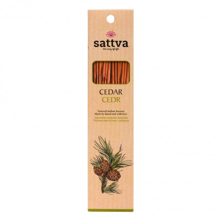 Vīraka kociņi ar ciedra aromātu Cedar, Sattva Ayurveda, 30g