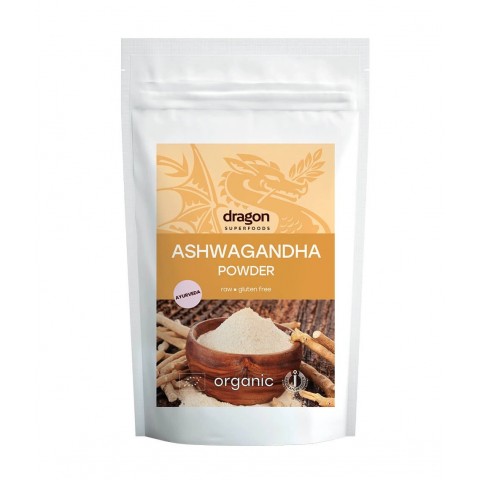 Miega vitānijas sakņu pulveris Ashwagandha, organisks, Dragon Superfoods, 200 g