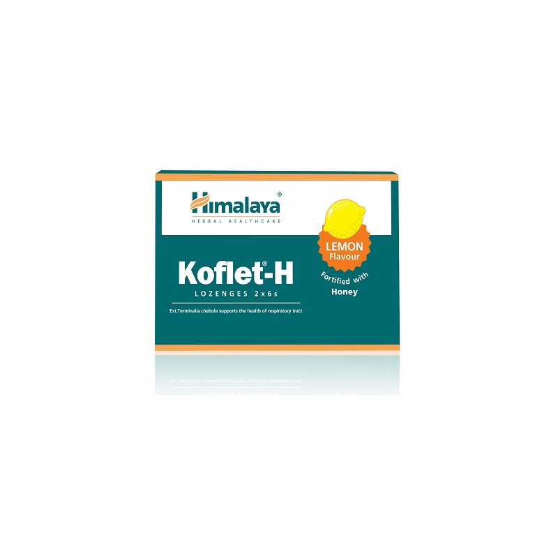 Lemon flavored lozenges for throat Koflet-H, Himalayas, 12pcs.