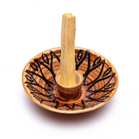 Keramikas turētājs Palo Santo koka nūju dedzināšanai, brūns