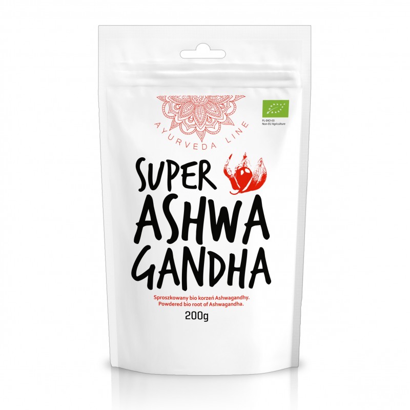 Powder Super Ashwagandha, organic, Ayurveda Line, 200g