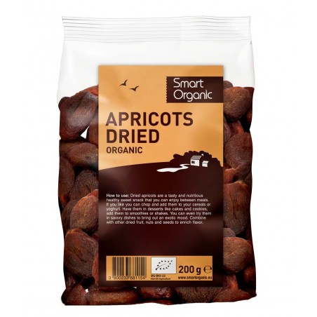 Žāvētas aprikozes, bioloģiski audzētas, Smart Organic, 200g