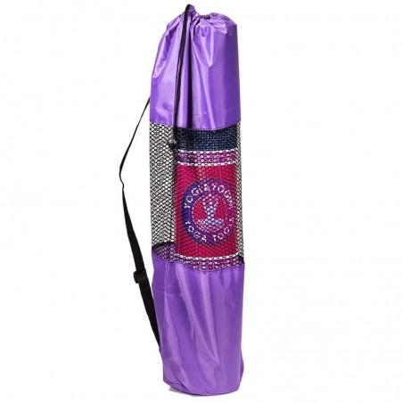 Purple yoga mat bag