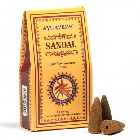 Ayurvedic backflow cones Sandal, Ayurvedic, 30g