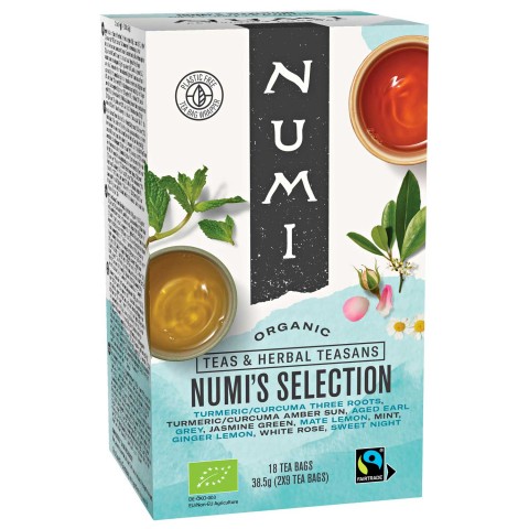 Tēju degustācijas komplekts Numi's Collection, organisks, Numi Tea, 18 maisiņi