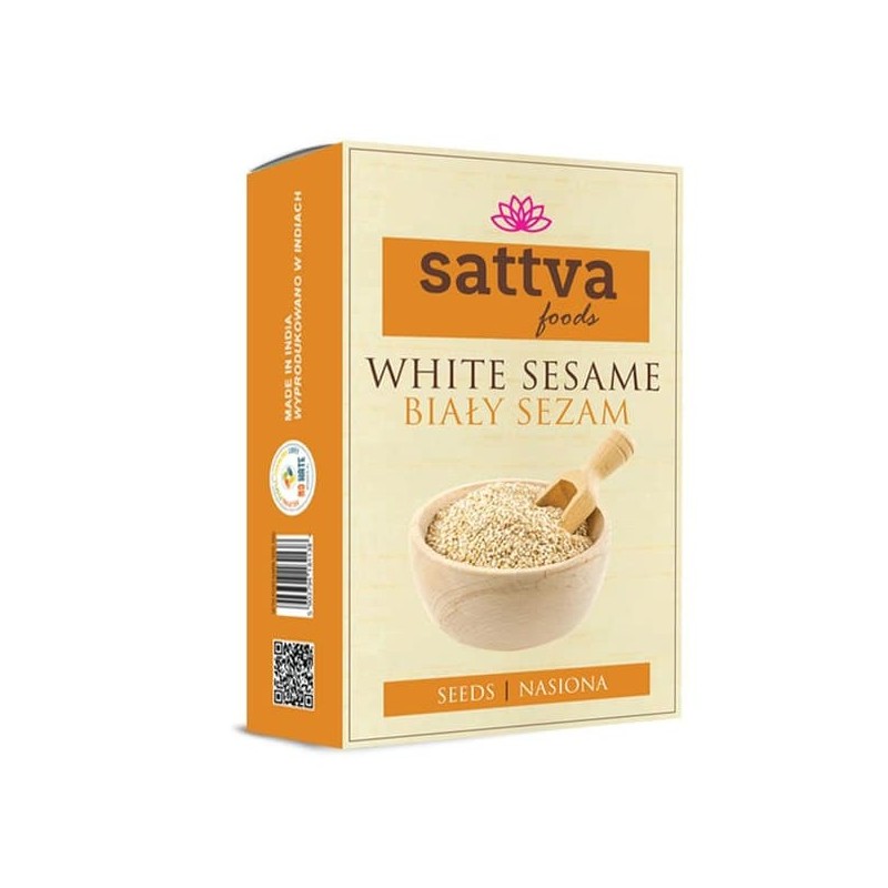Baltās sezama sēklas, Sattva Foods, 100 g