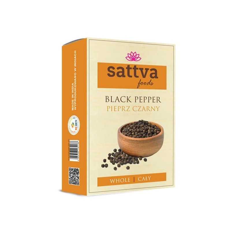 Melnie graudu pipari, Sattva Foods, 100 g