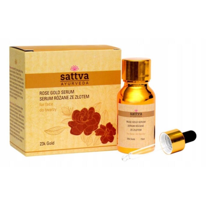 Sejas ādas serums Rose Gold, Sattva Ayurveda, 15 ml