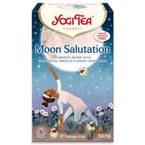 Ājurvēdas zāļu tēja Moon Salutation, Yogi Tea, 17 paciņas