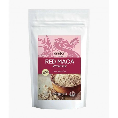 Raudonosios peruvinės pipirnės milteliai Red Maca, ekologiški, Dragon Superfoods, 200g