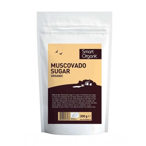 Nerafinēts Muscovado cukurs, organisks, Dragon Superfoods, 300 g