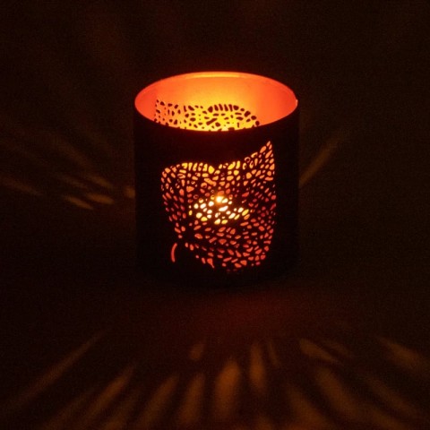 Atmosferinis šviestuvas-žvakidė Bodhi Lapas, 10 cm