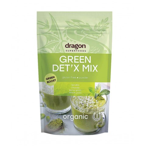 Superfood pulveris Green Det'x Mix, organisks, Dragon Superfoods, 200g