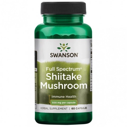Ekstrakts Shiitake, Swanson, 500 mg, 60 kapsulas