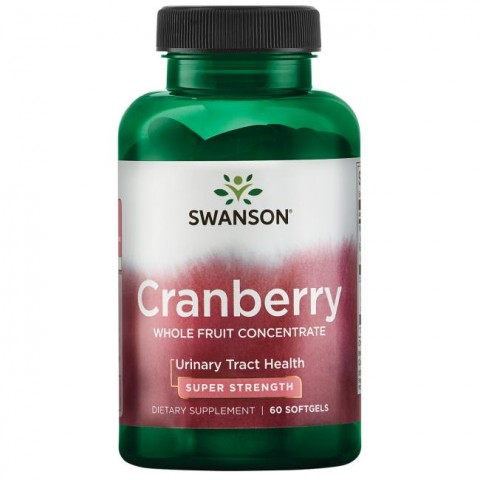 Сверхкрепкий концентрат цельных фруктов клюквы Cranberry, Swanson, 420 мг, 60 капсул