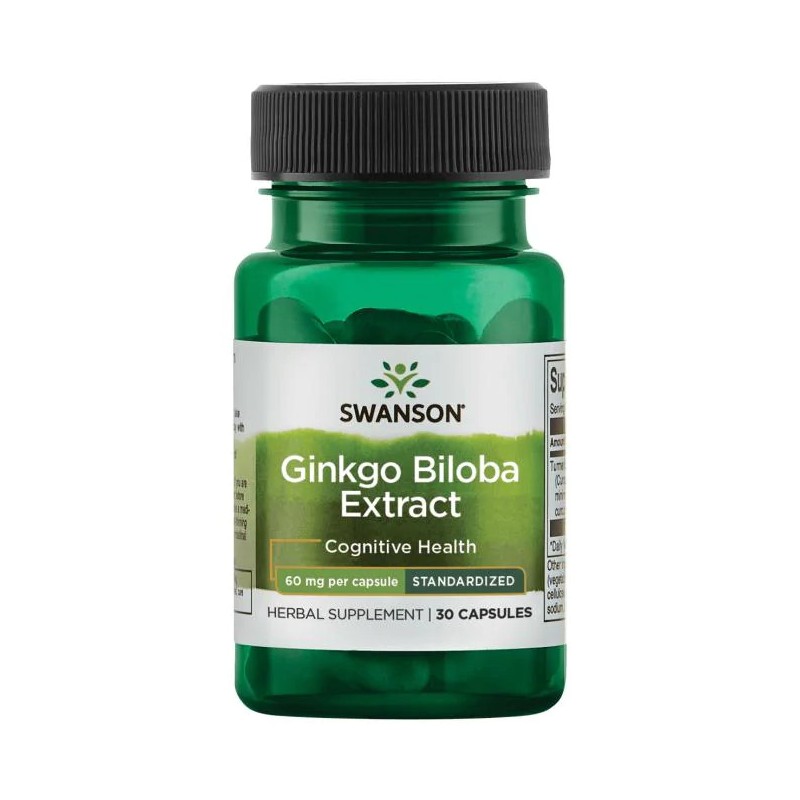 Ginkgo Biloba ekstrakts, Swanson, 60mg, 30 kapsulas