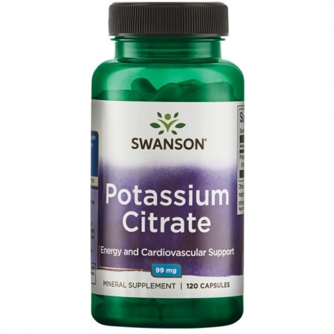 Пищевая добавка Калий Potassium Citrate, Swanson, 99 мг, 120 капсул