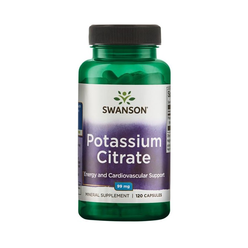 Uztura bagātinātājs Potassium Citrate, Swanson, 99mg, 120 kapsulas