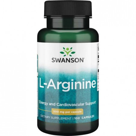 Uztura bagātinātājs L-Arginīns, Swanson, 500mg, 100 kapsulas